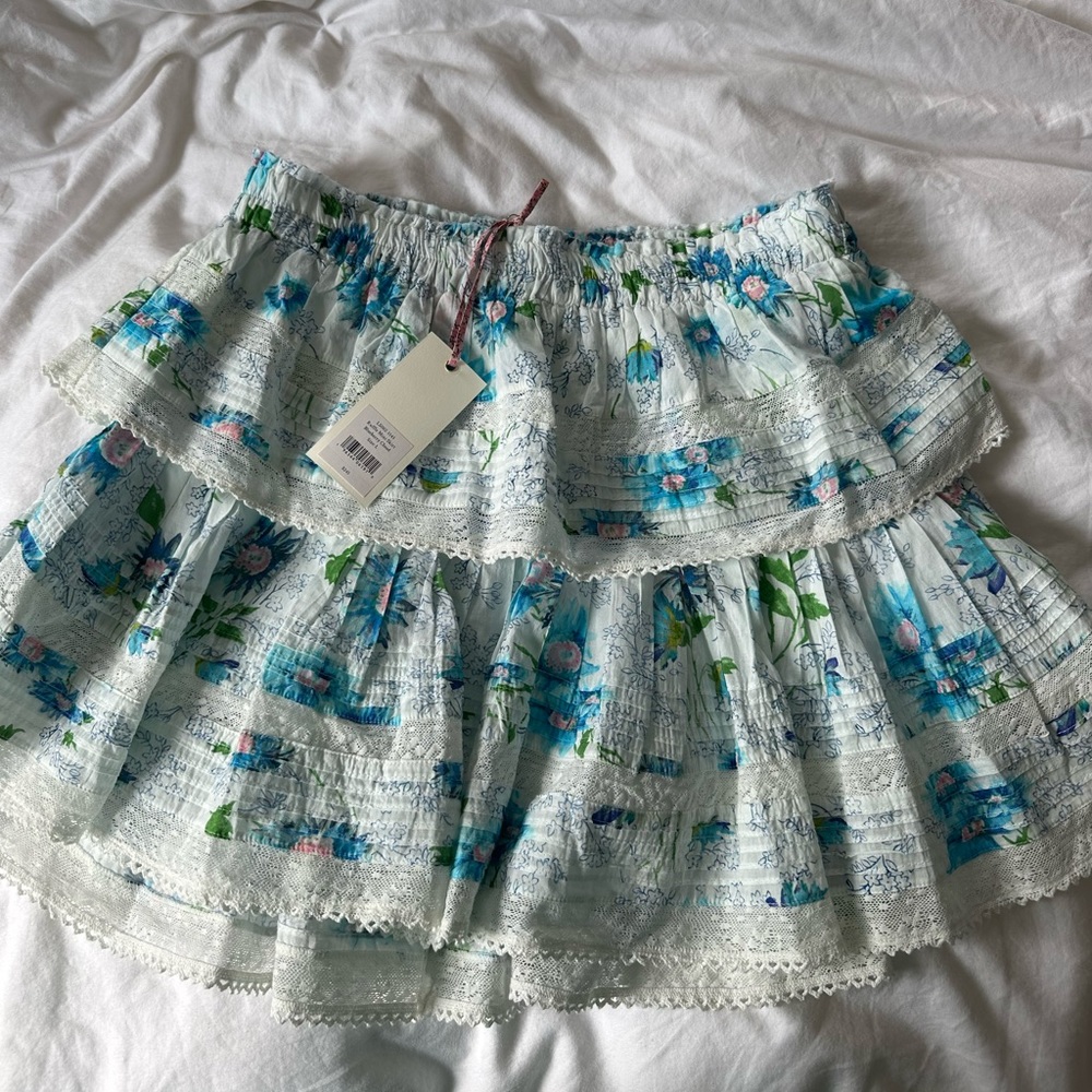 LoveShackFancy Ruffle Mini Skirt - Picture 2 of 6